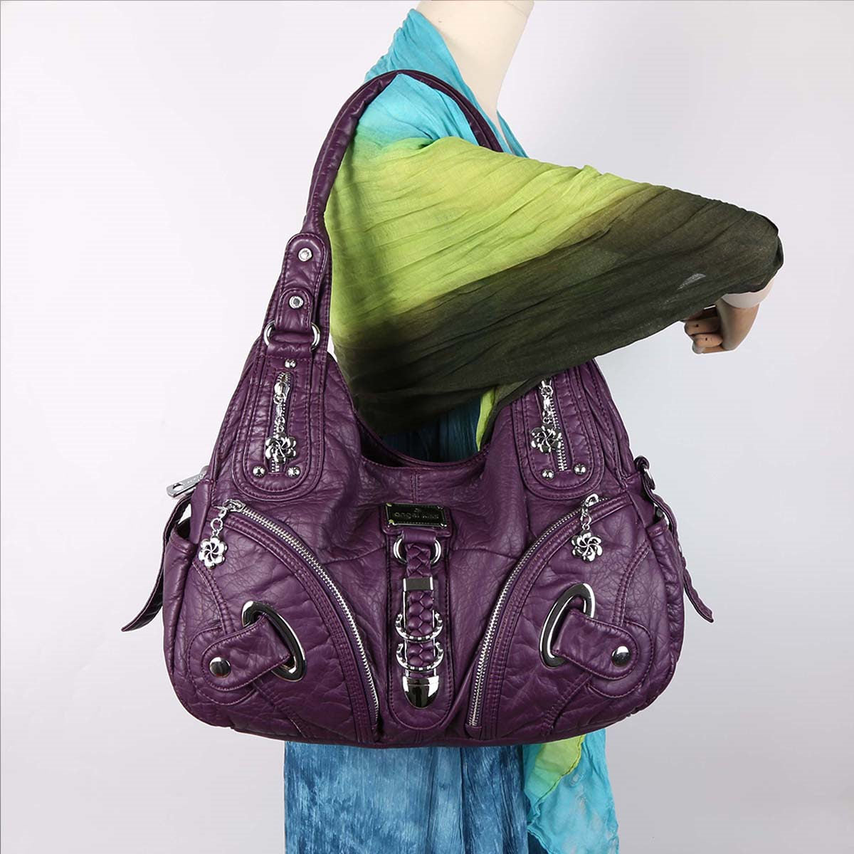 NICOLE & DORIS Borsa A Tracolla Hobo Donna Grande - Crossbody In Pelle Sintetica Morbida, Capiente Per Viaggi E Shopping