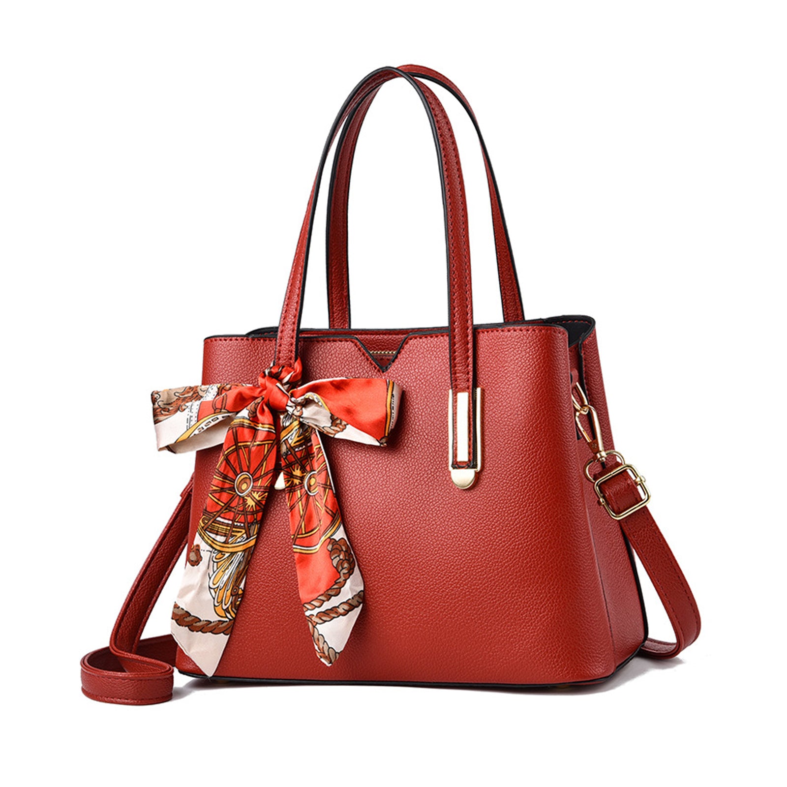 NICOLE & DORIS Women's Crossbody Shoulder Bag - PU Leather Flap Satchel With Adjustable Strap