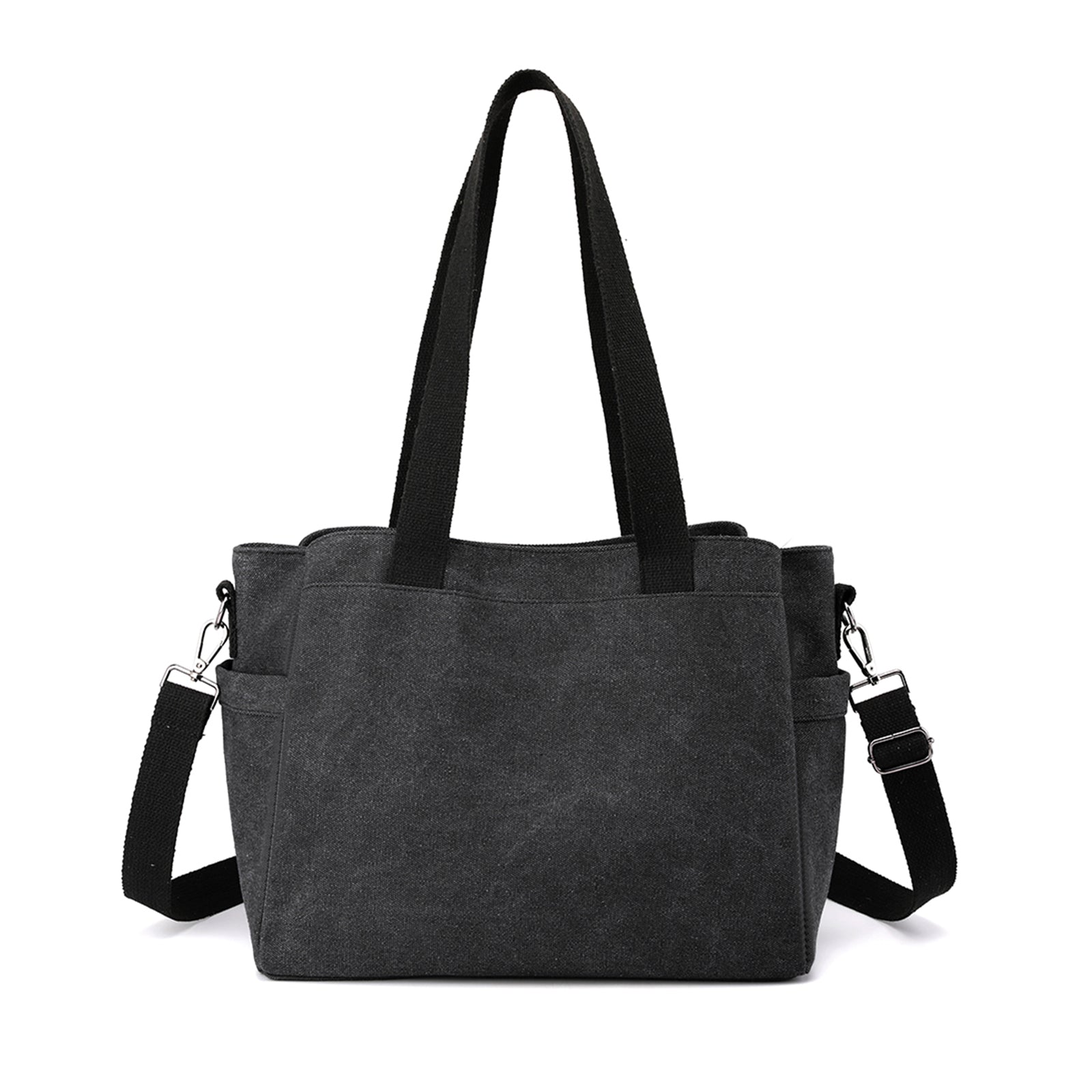 NICOLE & DORIS Handtassen voor dames, met meerdere zakken, schoudertas, PU-leer, boodschappentas, damestas, top handvat tas met modieuze hanger, Groen, L, Bakken