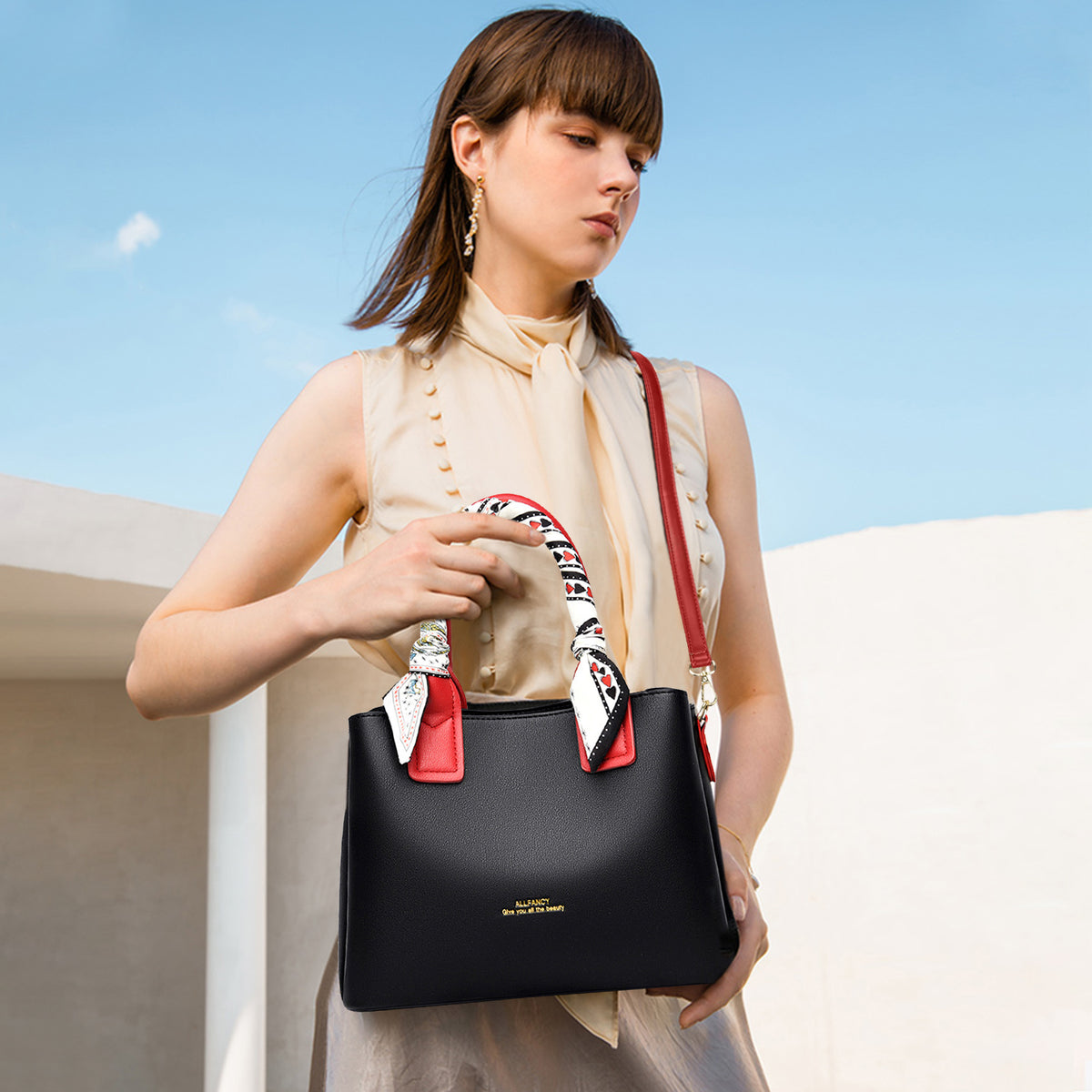 NICOLE & DORIS Sac à Main Femme Élégant Sac Epaule Multicolore Sac NICOLE & DORIS Sac à Main Femme Élégant Sac Epaule Multicolore Sac