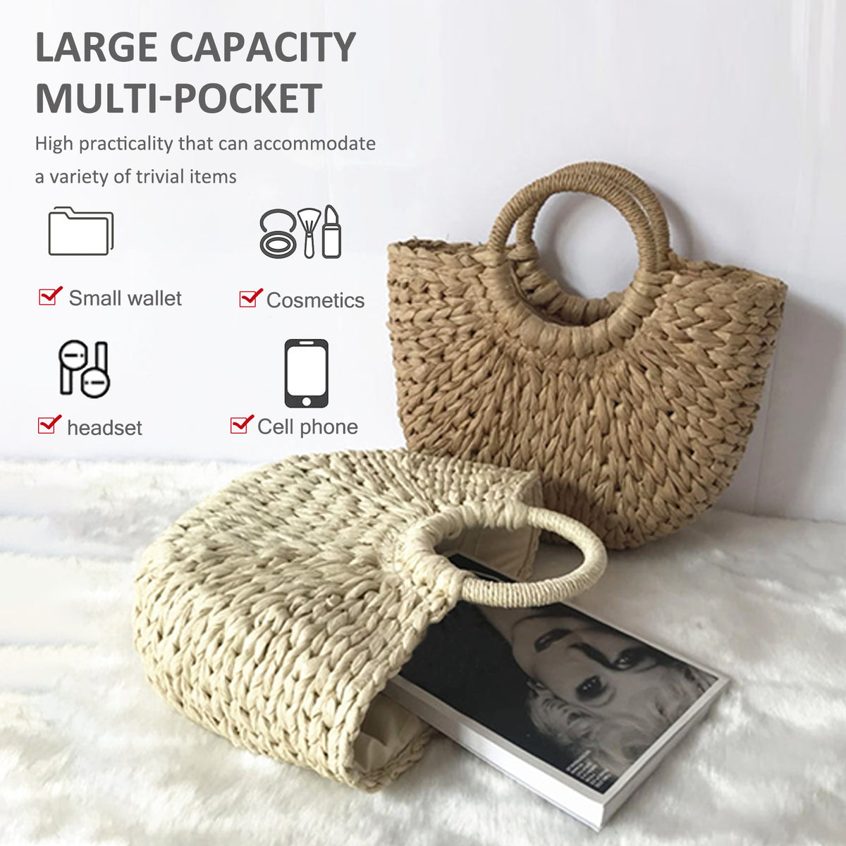 Borsa A Tracolla NICOLE & DORIS | Messenger Bag Impermeabile In Nylon | 35x13x23 Cm - Foto 8