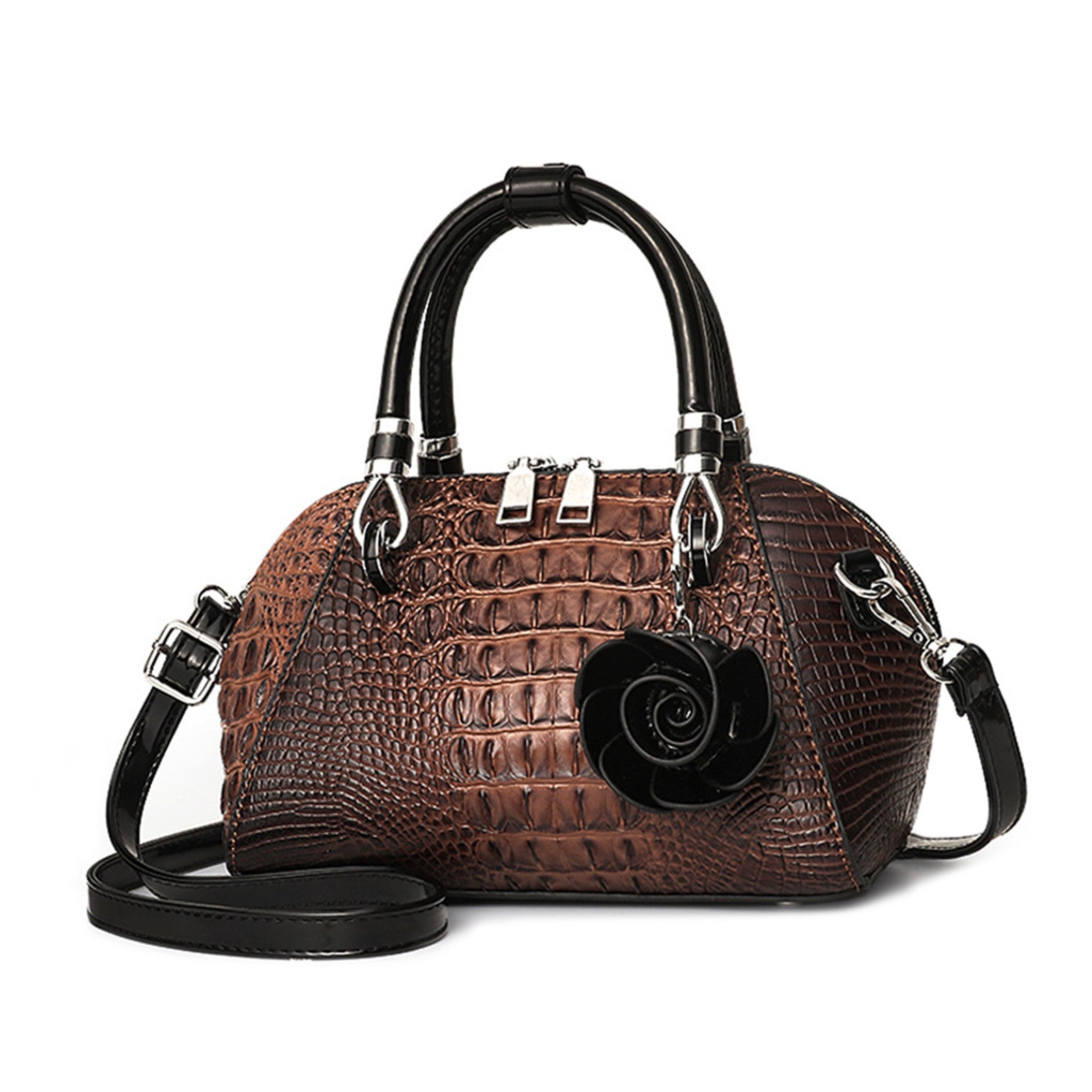 Sac à Main NICOLE & DORIS En Cuir PU – Style Messenger, Bandoulière Réglable, Multiple Compartiments, Couleur Marron